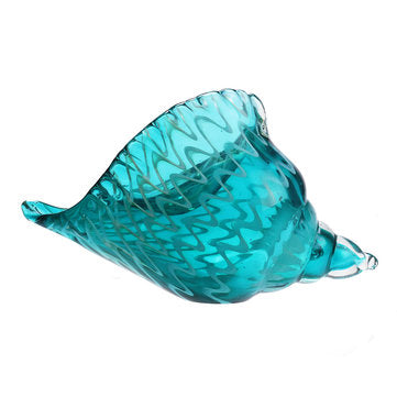 Hand Blown Glass Murano Art Seashell Conch Sculpture Ocean Figurines Home Room Decorations