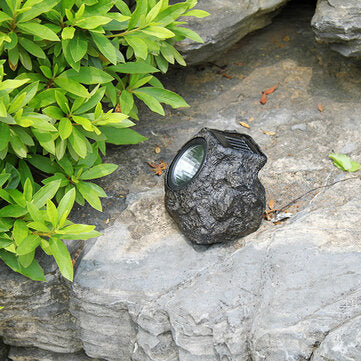 Solar Powered LED Rock Light Waterproof Stone Spot Lamp Garden Spotlight Outdoor Lighting