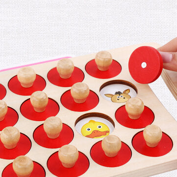 Kids Game Wooden Montessori Memory Chess Board Games Fun Block Board Game Educational Children Learn