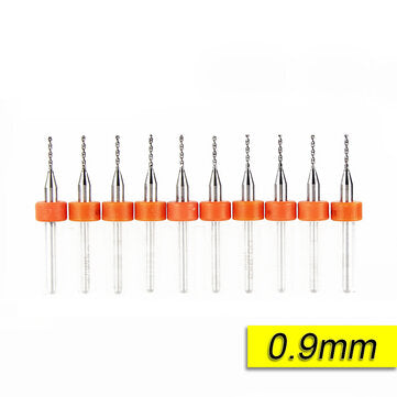 Drillpro 10Pcs 0.6mm-1.5mm Tungsten Carbide PCB Drill Bits Print Circuit Board ... (DIAMETER: 0.9MM)