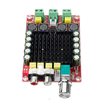 XH-A101 High Power Digital Power Amplifier Board TDA7498 with Shell and Fan 2*100W Power Supply DC9-