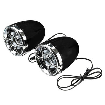 Waterproof Motorcycle LED bluetooth Handlebar Audio Alarm System LCD Clock Display FM Radio USB Ster