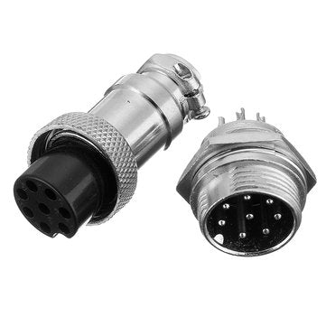 5Set GX16-8 Pin Male And Female Diameter 16mm Wire Panel Connector GX16 Circular Aviation Connector