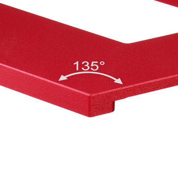 Drillpro ES-3 Aluminum Alloy 45 Degree Marking Angle Ruler Parallel Ruler with Base Woodworking Meas