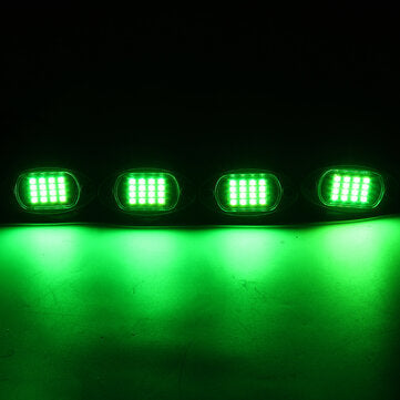4Pcs RGB LED Rock Lights Kit Underbody Neon Light Pods bluetooth App Control