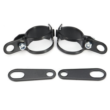4pcs Motorcycle Front Rear Relocater Turn Signal Holder Fork Clamps Shock Bracket Cafe Racer