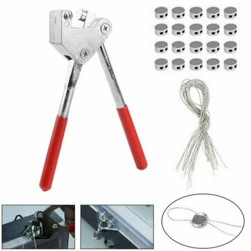 Sealing Pliers Lead Sealing Pliers Steel + 20 Sealing Wires + 20 Sealing Set for Lead Diameter Meter
