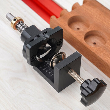 Drillpro Aluminum Alloy 35mm Hinge Jig with Clamp Forsnter Drill Bit Drilling Guide Hole Punch Locat