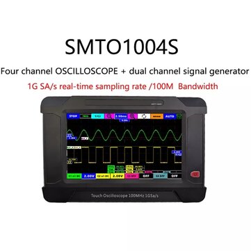 SMTO1004S 4Channel Touch Screen Oscilloscope + 2Channel Signal Generator 100M/1G Sampling Rate USB O