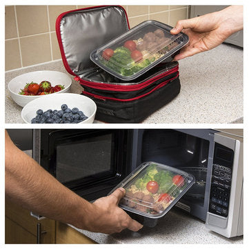 10pcs 16oz Meal Prep Containers Food Storage Reusable Microwavable Plastic Box Lunch Bags