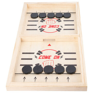 Wooden Touch Chess Board Game Sling Puck Win Board Family Games Toys parent-child Inter... (TYPE: A)