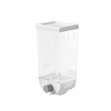 Bakeey 1500ml Food Storage Box Kitchen Wall-mounted Container Cereal Oatmeal Dispe... (COLOR: WHITE)