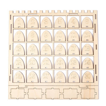 MDF Wooden Ramadan Advent Calendar DIY House Drawer Stand Rack Decorations