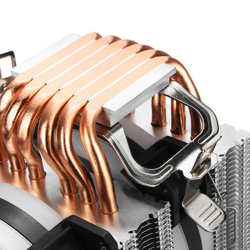 CPU Cooler 6 Heatpipe 4-Pin RGB 2x Cooling Fan For Intel 775/1150/1151/1155/1156/1366AMD