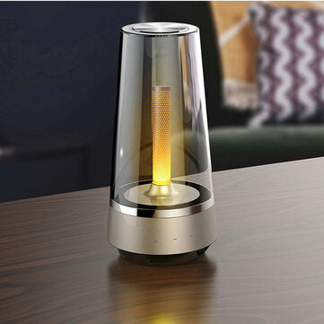USB Warm and Romantic Candle Breathing Night Light bluetooth Speaker Bedside Lamp Sound Music Creati