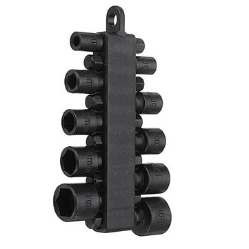 BROPPE 10Pcs 1/4 Inch Hex Shank Power Nut Driver Drill Bit Set Metric Socket Wrench Screw Screwdrive