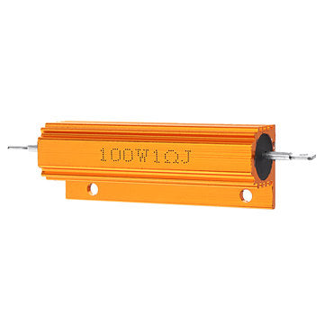 3pcs RX24 100W 1R 1RJ Metal Aluminum Case High Power Resistor Golden Metal Shell Case Heatsink Resis