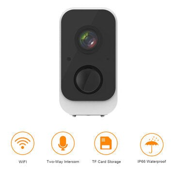 Pripaso 1080P Wireless Battery Powered WiFi Camera Outdoor Security IP Camera Waterproof Rechargeabl