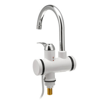 3000W Temperature Display Instant Hot Water Tap Faucet with Three Way Connector and Shower Head