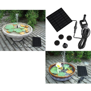1.2W 180L/H Brushless Solar Panel Fountain Water Pump for Garden Pool Pond Aquarium Fountain