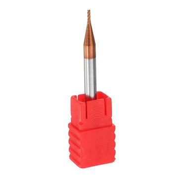 Drillpro 5pcs 1mm 4 Flutes Tungsten Carbide End Mill Cutter HRC55 AlTiN Coating End Mill Cutter