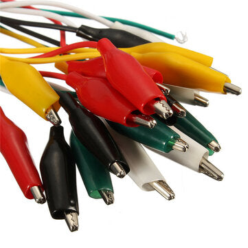 DANIU 42cm 10pcs Alligator Clip Electrical DIY Test Leads Alligator Double-ended Crocodile Clip Roac