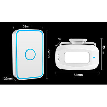 CACAZI Wireless Urgent Reminder Security Alarm Doorbell Infrared Remote Control Shop Welcome Home Tw