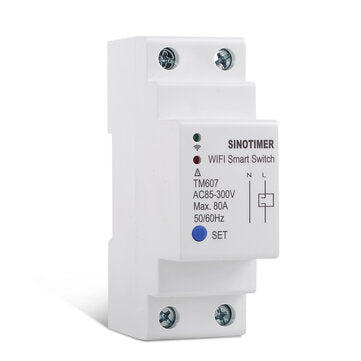 SINOTIMER TM607 Tuya 80A 85-300V Smart WiFi Timer Mobile Phone APP Home Remote Control Timer Countdo