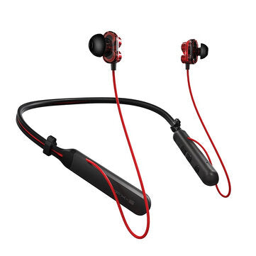 PLEXTONE BX345 Wireless Earphone Dual Dynamic Drivers bluetooth Neckband Headset St... (COLOR.: RED)