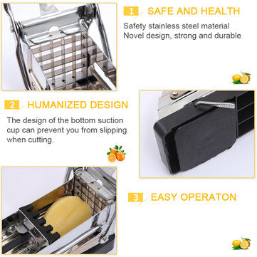 Stainless Steel French Fry Potato Vegetable Cutter Maker Slicer Chopper Cutter Slicer Chipper Cucumb