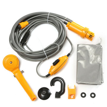 Portable Car Washer 12V Camping Shower DC Car Shower Washer Set Electric Pump for Outdoor Camping