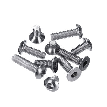 Suleve M3SH9 700Pcs M3 304 Stainless Steel Machine Screw Hex Socket Flat&Button Head Bolt Assortm