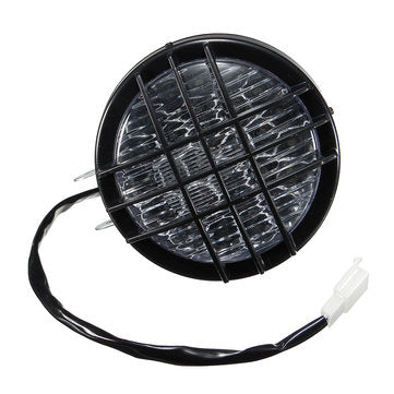 5inch LED Motorcycle Grill Headlight Headlamp Light For Harley Chopper Bobber