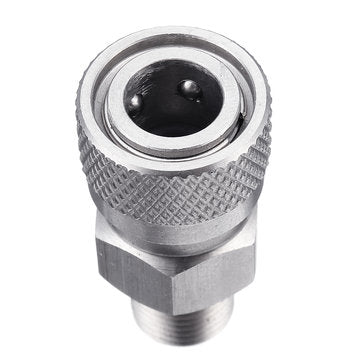 Stainless 1/8 BSPP Quick Release Hexagonal Coupler with 3 plugs for PCP Air Filling