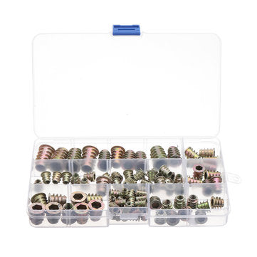 100PCS M4-M10 Metric Threaded Sleeve Screw Insert Nuts Hand Tools