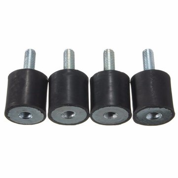 4pcs M6 Rubber Mounts 20mm x 20mm Rubber Shock Absorber Rubber Vibration Isolator Mounts