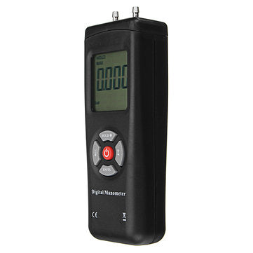 TL-102 LCD Digital Manometer Differential Gauge Air Pressure Meter 10Psi Data Hold 11 Units