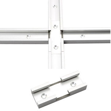 80mm Aluminium Alloy Connector T-Track Miter Slot Connector for Carpenter DIY Woodworking Tool