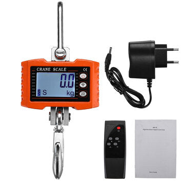 0.2kg-1000kg HD LED Display Wireless Electronic Hook Scale With Remote control (PLUG: EUPLUG)