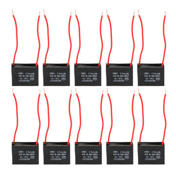 10pcs CBB61 450V 4.5uf Starting Capacitance AC Fan Capacitor CBB Motor Run Capacitor 450V 4.5F