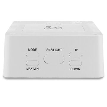 TS-S61 Digital Temperature Humidity Clock Indoor Wireless LED Calendar Alarm Clock