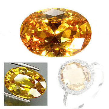 10 x 14mm Yellow Sapphire Gem Oval Shape Loose Gemstone Jewelry Set Gifts US