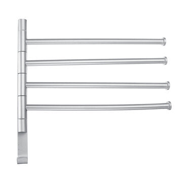 Wall-Mounted Stainless Steel Towel Rack Rotating Bar Bathroom Kitchen Storage (TYPE: 4)
