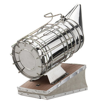 Galvanized Sheet Bee Hive Smoker with Heat Shield Beekeeping Equipment