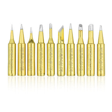 NEWACALOX 10Pcs Lead-free Welding Tips 900M-T Soldering Iron Tip for Rework Soldering Station BGA To