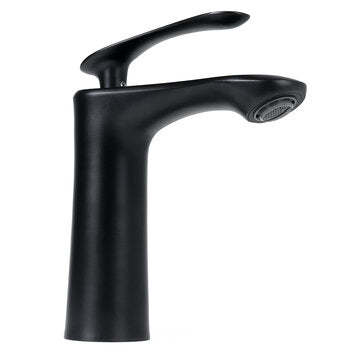 Matte Black Bathroom Sink Faucet Basin Cold/Hot Mixer Tap Single Handle