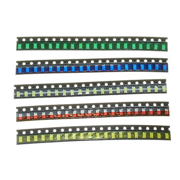 1000Pcs 5 Colors 200 Each 1206 LED Diode Assortment SMD LED Diode Kit Green/RED/White/Blue/Yellow