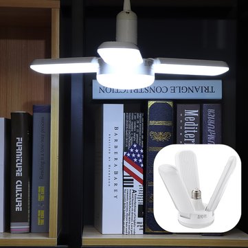 AC175-265V E27 48W Pure White Angle Adjustable 3+1 Foldable 120LED Ceiling Light Bulb Indoor Garage