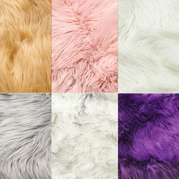 Faux Fur Fluffy Wool Rug Mat Hairy Sofa Floor Home Carpet (COLOR.: PURPLE)