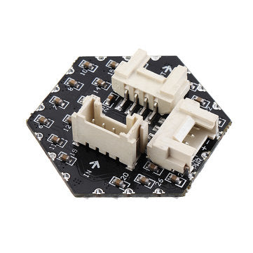 WS6812 37Pcs HEX RGB LED Hexagon LED Board with  3 GROVE Port Compatible with M5Stack UI-Flow